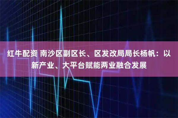 红牛配资 南沙区副区长、区发改局局长杨帆：以新产业、大平台赋能两业融合发展